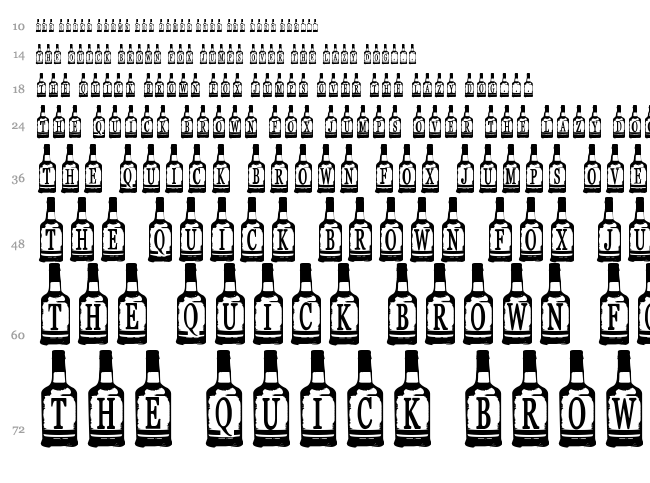 Whiskey Bottle font waterfall